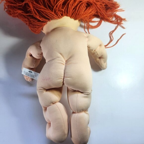 Cabbage Patch Kid Doll Poseable with Orange Yarn Hair Green Eyes 1978 1983 OAA - Picture 7 of 13